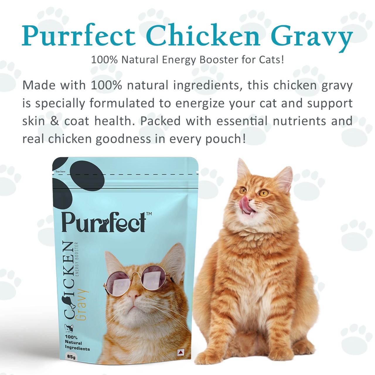 Purrfect Chicken Gravy (Energy booster) - 85g (Pack of 5)